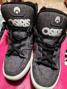 Osiris Kids Black High-Top Sneakers with White Logo